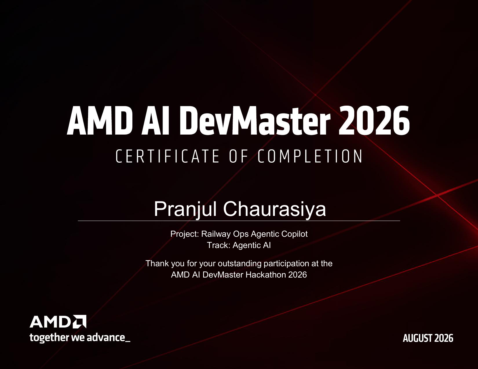 AMD AI DevMaster 2026 Completion